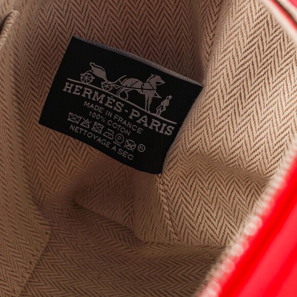 Hermes Bride-a-Brac Small Model Hibiscus Canvas Case - Picture 13 of 14